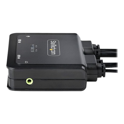 StarTech.com 2-Port Hybrid USB-C DisplayPort Cable KVM Switch, 4K 60Hz, Compact KVM with 6ft/1.8m US Produktbild Additional View 2 L