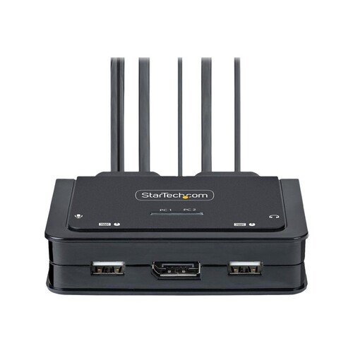 StarTech.com 2-Port Hybrid USB-C DisplayPort Cable KVM Switch, 4K 60Hz, Compact KVM with 6ft/1.8m US Produktbild Additional View 4 L