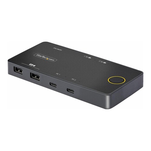 StarTech.com 2-Port USB-C KVM Switch, Single-4K 60Hz HDMI Monitor, Dual-100W Power Delivery Pass-thr Produktbild