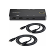StarTech.com 2-Port USB-C KVM Switch, Single-4K 60Hz HDMI Monitor, Dual-100W Power Delivery Pass-thr Produktbild Additional View 1 S