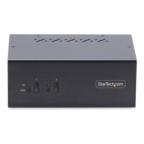 StarTech.com 2-Port Dual-Monitor DisplayPort KVM Switch, 4K 60Hz, 2x USB 5Gbps Hub Ports, 2x USB 2.0 Produktbild Additional View 2 L