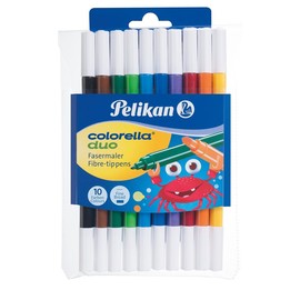 Doppel-Fasermaler Colorella Duo C407/10 Etui 1+2mm sortiert Pelikan 100401712 (ETUI=10 STÜCK) Produktbild