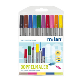 Doppel-Fasermaler Etui sortiert Milan 341 (ETUI=10 STÜCK) Produktbild