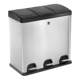 Mülltrennsystem the seperator 3x20l silber Edelstahl 30x59,2x59cm Helit H2405200 Produktbild