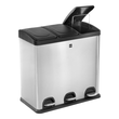 Mülltrennsystem the seperator 3x20l silber Edelstahl 30x59,2x59cm Helit H2405200 Produktbild Additional View 2 S