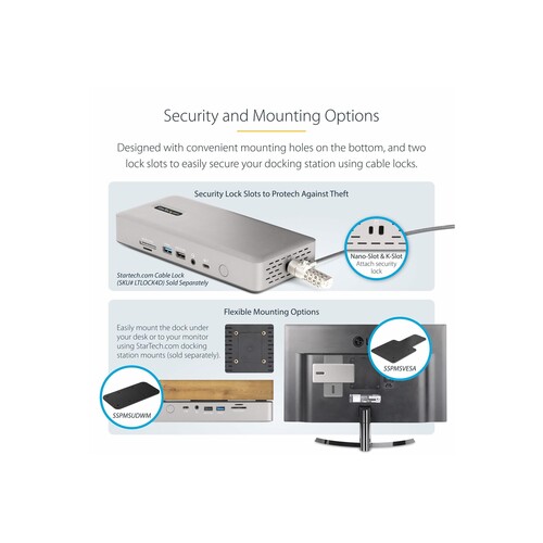 StarTech.com Thunderbolt 4 Multi-Display Docking Station, Quad/Triple/Dual Monitor Dock, 2x Produktbild