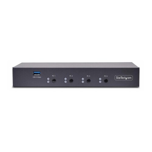 StarTech.com 4-Port KM Switch with Mouse Roaming, USB Switch for Keyboard/Mouse, 3.5mm and USB Audio Produktbild Additional View 4 L