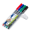 Folienstifte Lumocolor 314 B Etui 1-2,5mm breit sortiert wasserfest Staedtler 314WP4 (ETUI=4 STÜCK) Produktbild Additional View 3 S