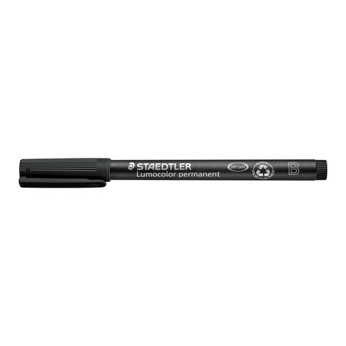 Folienstift Lumocolor 314 B 1-2,5mm breit schwarz wasserfest Staedtler 314-9 Produktbild Additional View 1 L