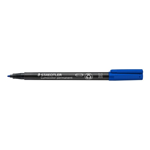 Folienstift Lumocolor 317 M 1,0mm mittel blau wasserfest Staedtler 317-3 Produktbild