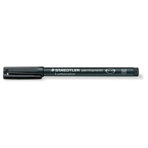 Folienstift Lumocolor 317 M 1,0mm mittel schwarz wasserfest Staedtler 317-9 Produktbild Additional View 1 L