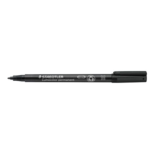 Folienstift Lumocolor 317 M 1,0mm mittel schwarz wasserfest Staedtler 317-9 Produktbild Additional View 2 L