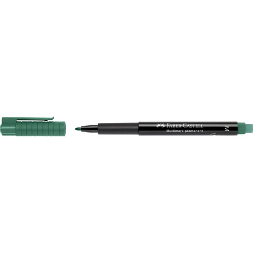 Folienstift Multimark M 1,0mm mittel grün wasserfest Faber Castell 152563 Produktbild Front View L