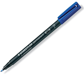 Folienstift Lumocolor 318 F 0,6mm fein blau wasserfest Staedtler 318-3 Produktbild