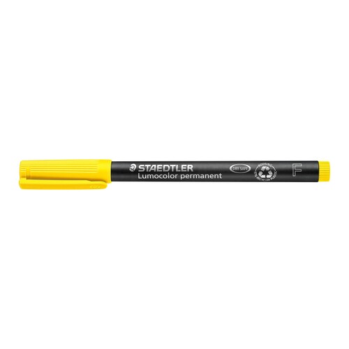 Folienstift Lumocolor 318 F 0,6mm fein gelb wasserfest Staedtler 318-1 Produktbild Additional View 1 L