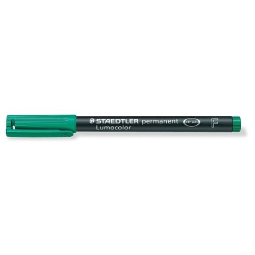 Folienstift Lumocolor 318 F 0,6mm fein grün wasserfest Staedtler 318-5 Produktbild Additional View 1 L