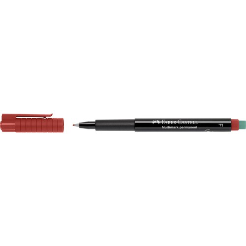 Folienstift Multimark F 0,6mm fein rot wasserfest Faber Castell 151321 Produktbild
