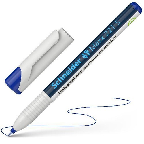 Folienstift Maxx 221 S 0,4mm superfein blau wasserlöslich Schneider 112503 Produktbild Front View L