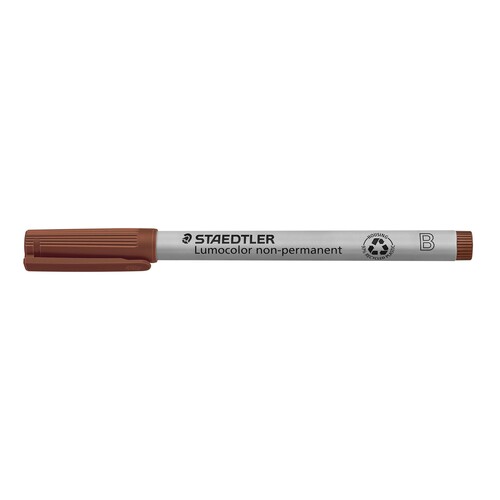Folienstift Lumocolor 312 B 1-2,5mm breit braun wasserlöslich Staedtler 312-7 Produktbild Additional View 1 L