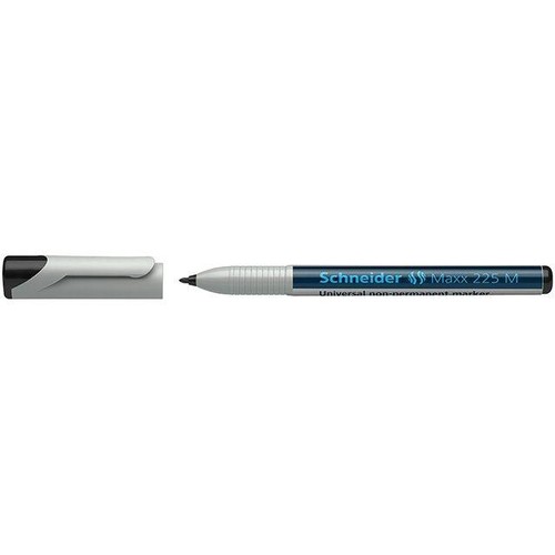 Folienstift Maxx 225 M 1,0mm mittel schwarz wasserlöslich Schneider 1211 Produktbild Front View L