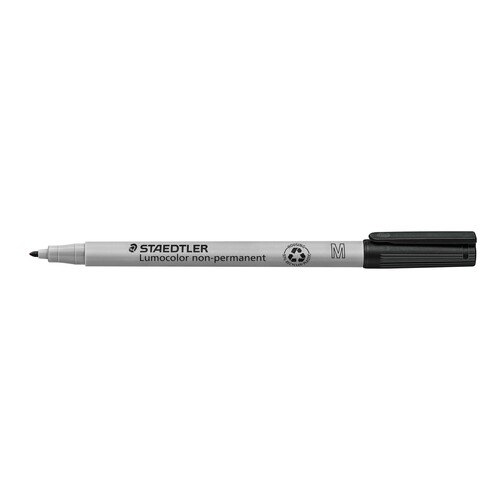 Folienstift Lumocolor 315 M 1,0mm mittel schwarz wasserlöslich Staedtler 315-9 Produktbild