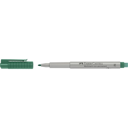 Folienstift Multimark M 1,0mm mittel grün wasserlöslich Faber Castell 152663 Produktbild Front View L