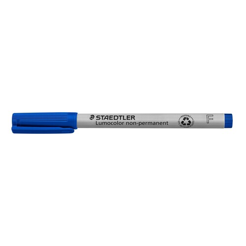 Folienstift Lumocolor 316 F 0,6mm fein blau wasserlöslich Staedtler 316-3 Produktbild Additional View 1 L