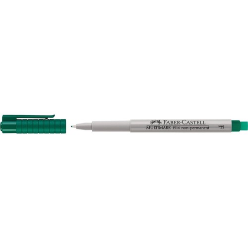 Folienstift Multimark F 0,6mm fein grün wasserlöslich Faber Castell 151463 Produktbild Front View L