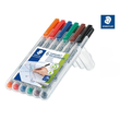 Folienstifte Lumocolor 311 S Etui 0,4mm superfein sortiert wasserlöslich Staedtler 311WP6 (ETUI=6 STÜCK) Produktbild