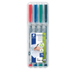 Folienstifte Lumocolor 315 M Etui 1,0mm mittel sortiert wasserlöslich Staedtler 315WP4 (ETUI=4 STÜCK) Produktbild Additional View 1 S