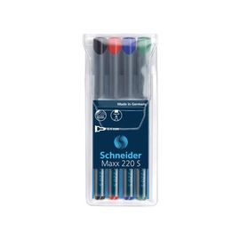 Folienstift Maxx 220 S Etui 0,4mm superfein sortiert Schneider 112494 (ETUI=4 STÜCK) Produktbild