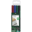 Folienstifte Multimark F Etui 0,6mm fein sortiert wasserfest Faber Castell 151304 (ETUI=4 STÜCK) Produktbild Additional View 5 S
