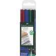 Folienstifte Multimark M Etui 1,0mm mittel sortiert wasserfest Faber Castell 152504 (ETUI=4 STÜCK) Produktbild Additional View 5 S