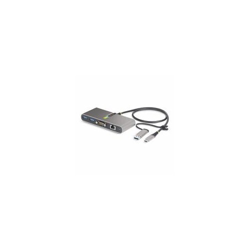 StarTech.com 2-Port USB-C/USB-A Hub with GbE and RS232 Serial, 2x USB-A Produktbild Front View L
