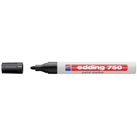 Lackmarker 750 2-4mm Rundspitze schwarz Edding 4-750001 Produktbild