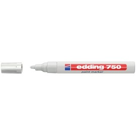 Lackmarker 750 2-4mm Rundspitze weiß Edding 4-750049 Produktbild