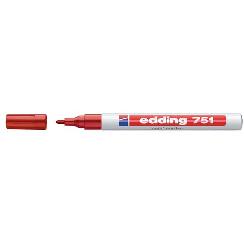 Lackmarker 751 1-2mm Rundspitze rot Edding 4-751002 Produktbild