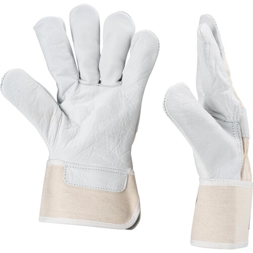 OX-ON Rindspaltleder-Handschuh / Worker Basic 2000 / Gr. 10 / weiß / beige Produktbild Additional View 3 L