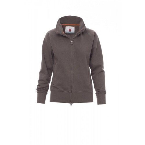 Payper PANAMA+ LADY Damen-Sweatjacke  angeraut / Gr. M / stahlgrau Produktbild Front View L