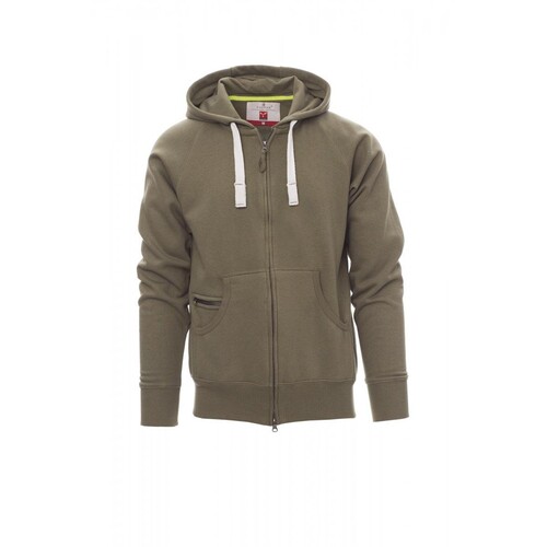 Payper DALLAS+ Sweatjacke angeraut / Gr. 4XL / militärgrün Produktbild Front View L