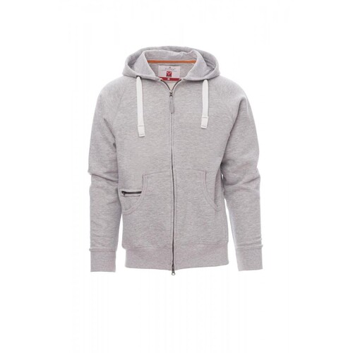 Payper DALLAS+ Sweatjacke angeraut / Gr. XXL / grau meliert Produktbild Front View L