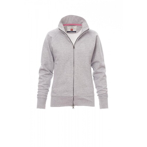 Payper PANAMA+ LADY Damen-Sweatjacke  angeraut / Gr. S / grau meliert Produktbild Front View L
