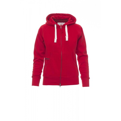 Payper DALLAS+ LADY Damen-Sweatjacke angeraut / Gr. XL / rot Produktbild Front View L