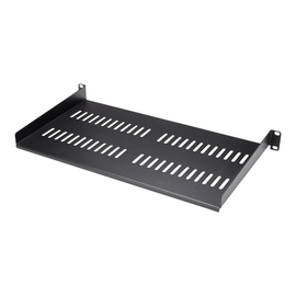 StarTech.com Belüfteter Server Rack Fachboden 1 HE - 25 cm Tief - Stahl - Rack - Regal - Schwarz - 1 Produktbild