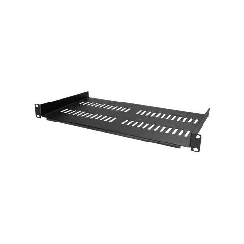 StarTech.com Belüfteter Server Rack Fachboden 1 HE - 25 cm Tief - Stahl - Rack - Regal - Schwarz - 1 Produktbild Additional View 1 L