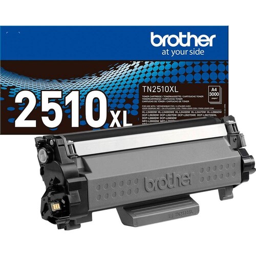 Toner für MFC-L2802DW/DCP-L2627DWE 3.000 Seiten schwarz Brother TN-2510XL Produktbild Front View L