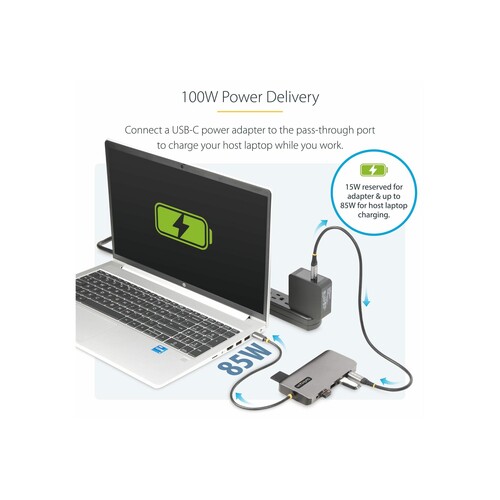 StarTech.com USB-C Triple-Monitor Multiport Adapter, HDMI/DP/Card Reader Produktbild Additional View 1 L