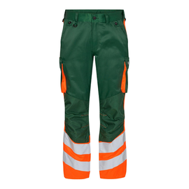 F. ENGEL Safety Light Bundhose   Warnschutz / Klasse 1 / Gr. 72 /  grün-orange Produktbild