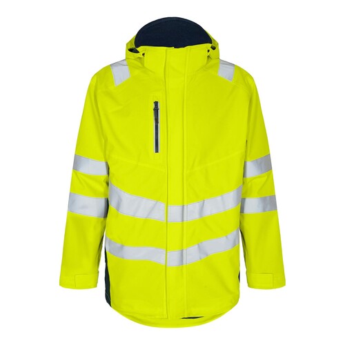 F. ENGEL Safety Shellparka   Warnschutz / Gr. L / gelb-tintenblau Produktbild