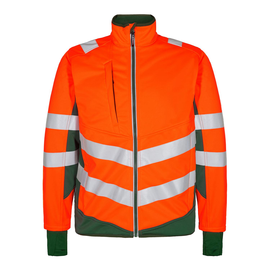 F. ENGEL Safety Softshell-Jacke   Warnschutz / Gr. L / orange-grün Produktbild